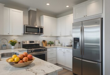modern kitchen interior with kitchen