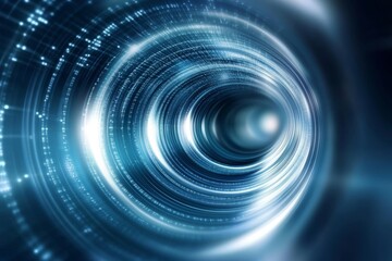 Blue tunnel with a spiral design