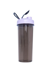 Transparent shaker with no bottom, designed for easy mixing and convenient use during workouts, offering functionality and portability for fitness enthusiasts.