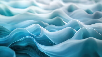 Obraz premium Abstract blue waves, flowing silk. Serene, calming image.