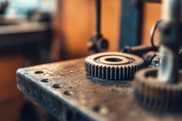 Close up of a gear with a lot of detail