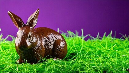 AI generated image of a chocolate Easter bunny