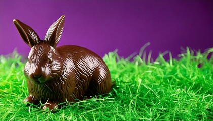 AI generated image of a chocolate Easter bunny