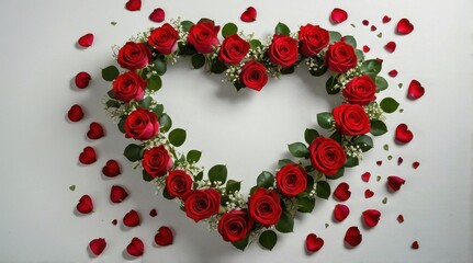 Heart Shaped Red Roses Arrangement, Valentine's Day