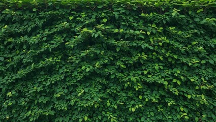 Close up of lush green hedge wall