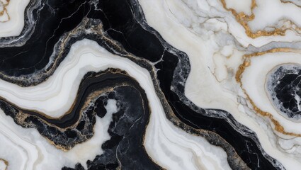 Detailed view of white and black marble texture