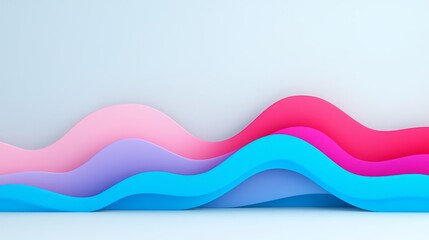 Fototapeta premium Fresh ideas gradient design: A banner that employs gradient colors to depict the flow and growth of innovative concepts.