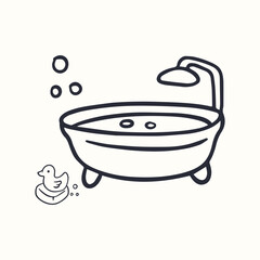 doodle baby bath and duck shaped soap