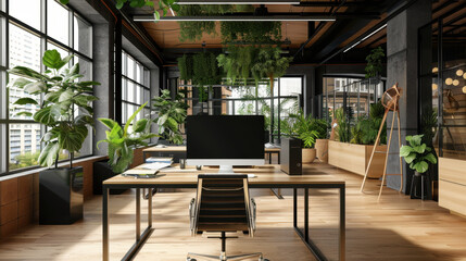 desktop pc with empty screen