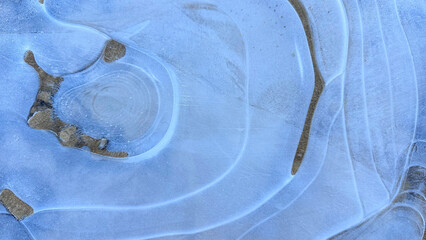 natural formations of unusual geometric shapes in frozen ice floes