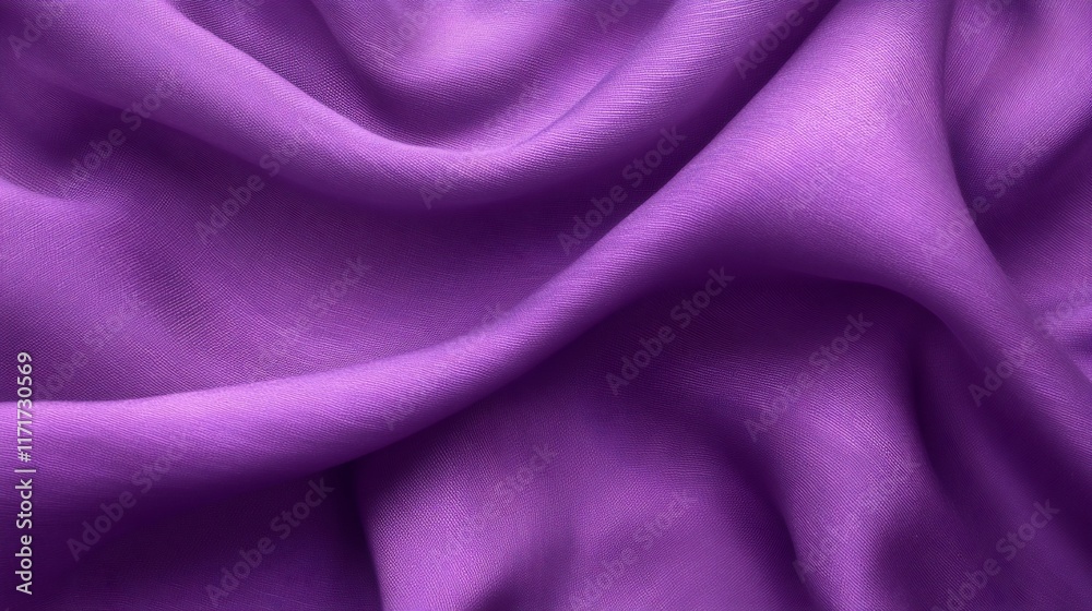 Poster abstract purple fabric texture with soft waves and folds.