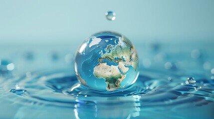 Europe Contained Within a Water Drop: A Powerful Symbol of Global Unity, Fragility, and the Connection Between Nature and the World