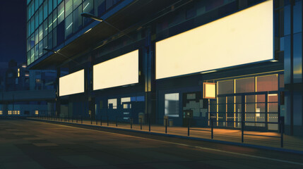 Obraz premium blank billboard on a modern building