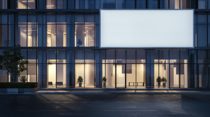 Fototapeta premium blank billboard on a modern building