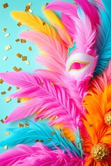 Fototapeta premium Elegant and graceful colorful abstract Carnival composition