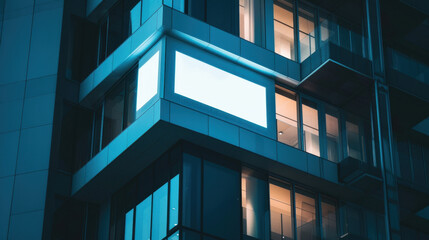 Fototapeta premium blank billboard on a modern building