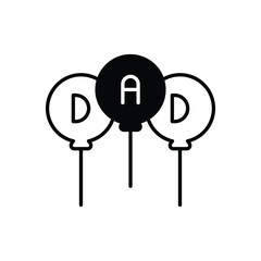 Balloons vector icon