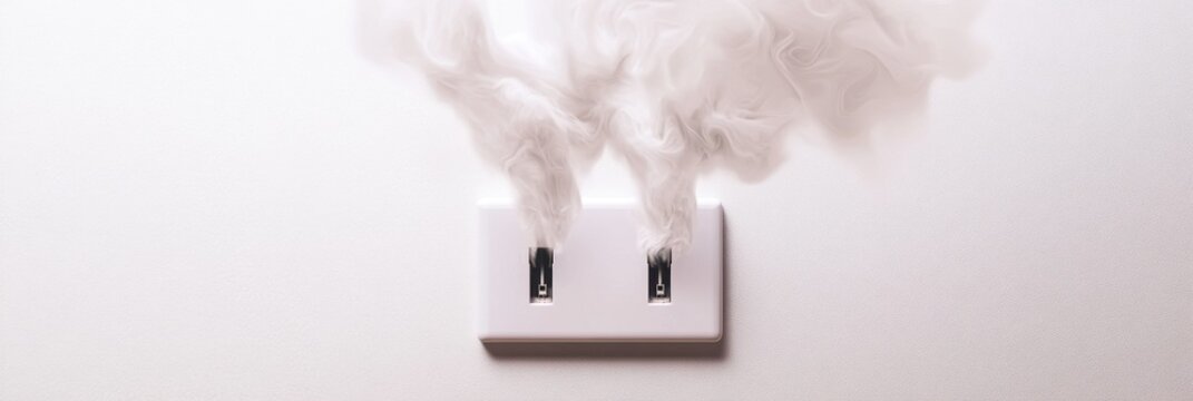 Overloaded electrical outlet causes concern in residential living space