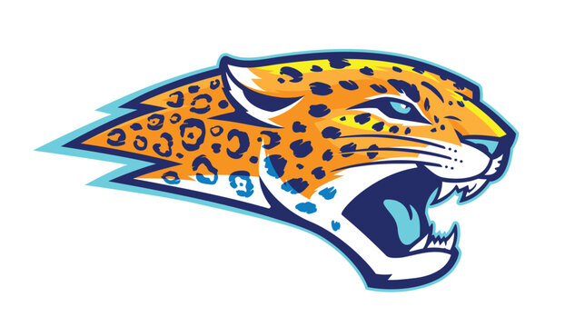 Jaguar or Leopard head stylized