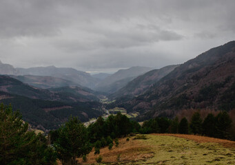 Naklejka premium landscape in the mountains
