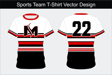 Stylish athletic wear editable jersey template professional teamwear bold striped jersey