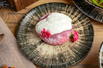 food on a plate. food from the restaurant. photos for the menu