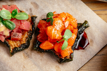 food on a plate. food from the restaurant. photos for the menu