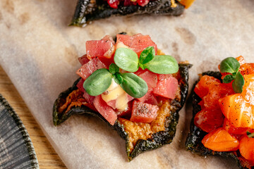 food on a plate. food from the restaurant. photos for the menu