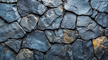 Dark grey slate stone wall texture background.