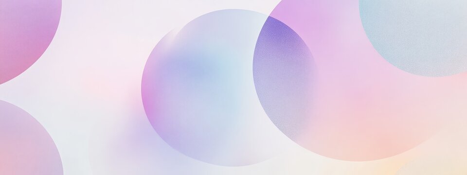 Soft pastel gradient background, ethereal floating spheres, delicate translucent orbs, dreamy atmosphere, light refraction, subtle pink and blue tones, minimalist abstract composition, smooth blending