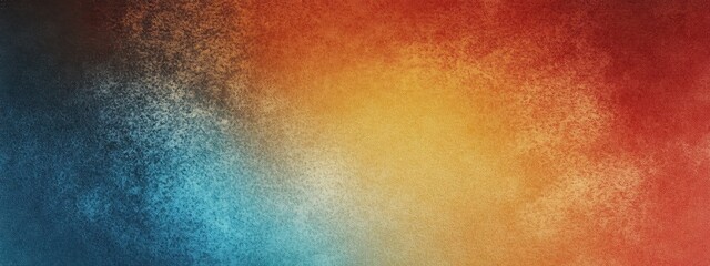 Fototapeta premium Abstract gradient background, teal to orange transition, vibrant colors, smooth blend, digital art, minimalist design, wide panoramic format, atmospheric lighting, soft texture, color theory, ombre ef