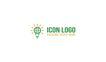 World Icon Logo | Shining Bright Concept With Vector File