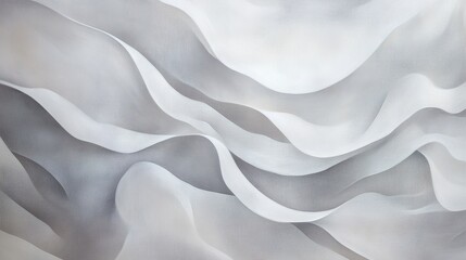 Obraz premium Abstract grayscale image of flowing fabric.