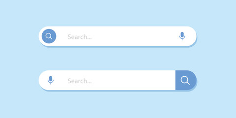 Internet browser search bar frame. Search engine for UI UX design and web browser template. Collection of search box button address form and navigation bar elements.