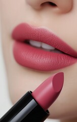 Obraz premium Professional cosmetic product photography highlighting the intersection of luxury makeup and natural beauty