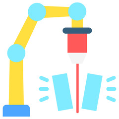 Laser flat color icon, use for UI, UX, app and web development, digital or print. for digital industry, education, technology.