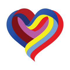 Valentine Day abstract heart vector art illustration