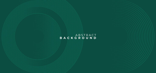An abstract background showcasing bottle green circles and lines, creating a sophisticated and modern design.