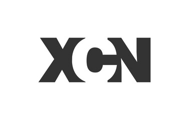 XCN logo design. Initial letter X C N bold font style for tech startups, consulting, corporate branding. Creative company name, headlines typography identity, trendy logotype.