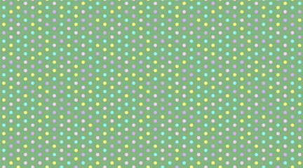 Seamless dotted pattern with colorful circles, ideal for textile fabrics, wallpaper, or abstract backgrounds. A trendy geometric design for creative decor.