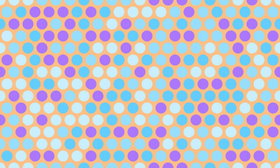Polka dot pattern with colorful round spots, ideal for textile fabrics, seamless wallpapers, and abstract backgrounds with a geometric touch.