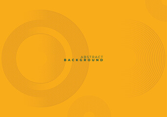 An amber-yellow abstract background featuring swirling circular line patterns.