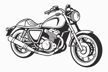 Obraz premium Motorcycle Vector vector silhouette art illustration on white background