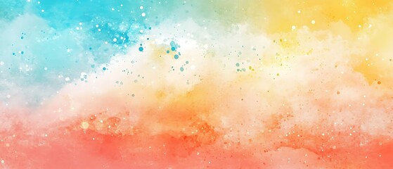 Fototapeta premium Bright Tropical Gradient Splash with Coral, Turquoise, and Yellow for Design, Bold and Vibrant Colors, colorful gradient background image, Image for graphic design background