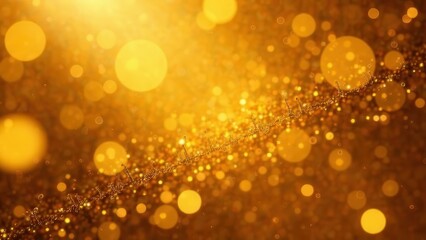 Obraz premium Golden sparkles dance across a dark background creating a magical and enchanting atmosphere suitable for celebrations and festive occasions. Generative AI