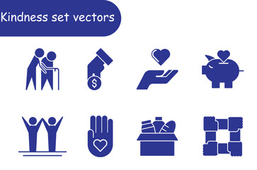 Kindness set vector design 