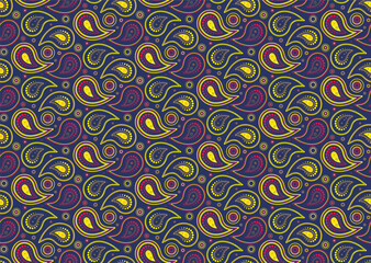 Classic ornate in dot paisley. Sketching flowing at intricacy effect. Tribal elegance a botany native.