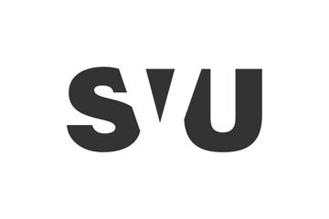 SVU logo design. Initial letter S V U bold font style for tech startups, consulting, corporate branding. Creative company name, headlines typography identity, trendy logotype.