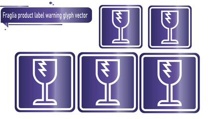 Fraglia product label warning glyph vector