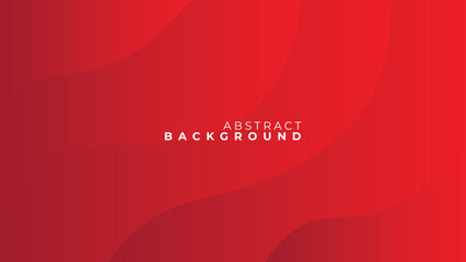 Abstract red background with gradient tones and artistic, flowing line decorations.